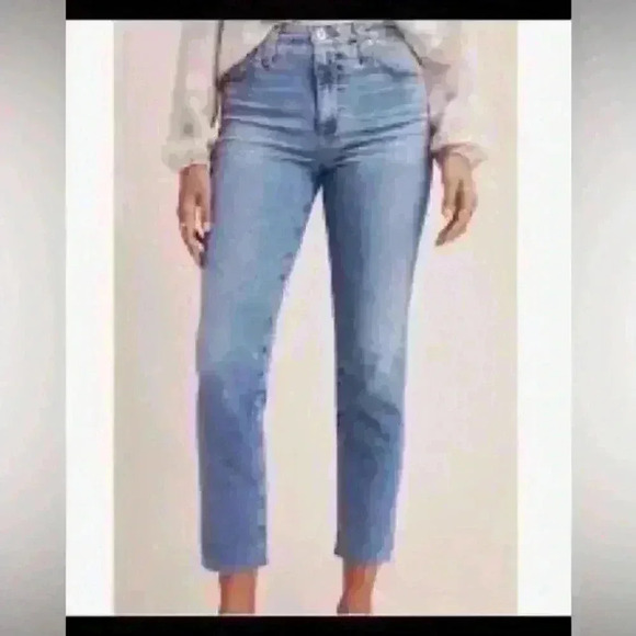 AG Adriano Goldschmied The Stevie Slim Straight Ankle Raw Hem Jeans size 27 - Picture 1 of 8